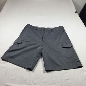 Greg Norman Outdoor Golf Collection Dark Gray Cargo Shorts 38 Side Snap Pocket